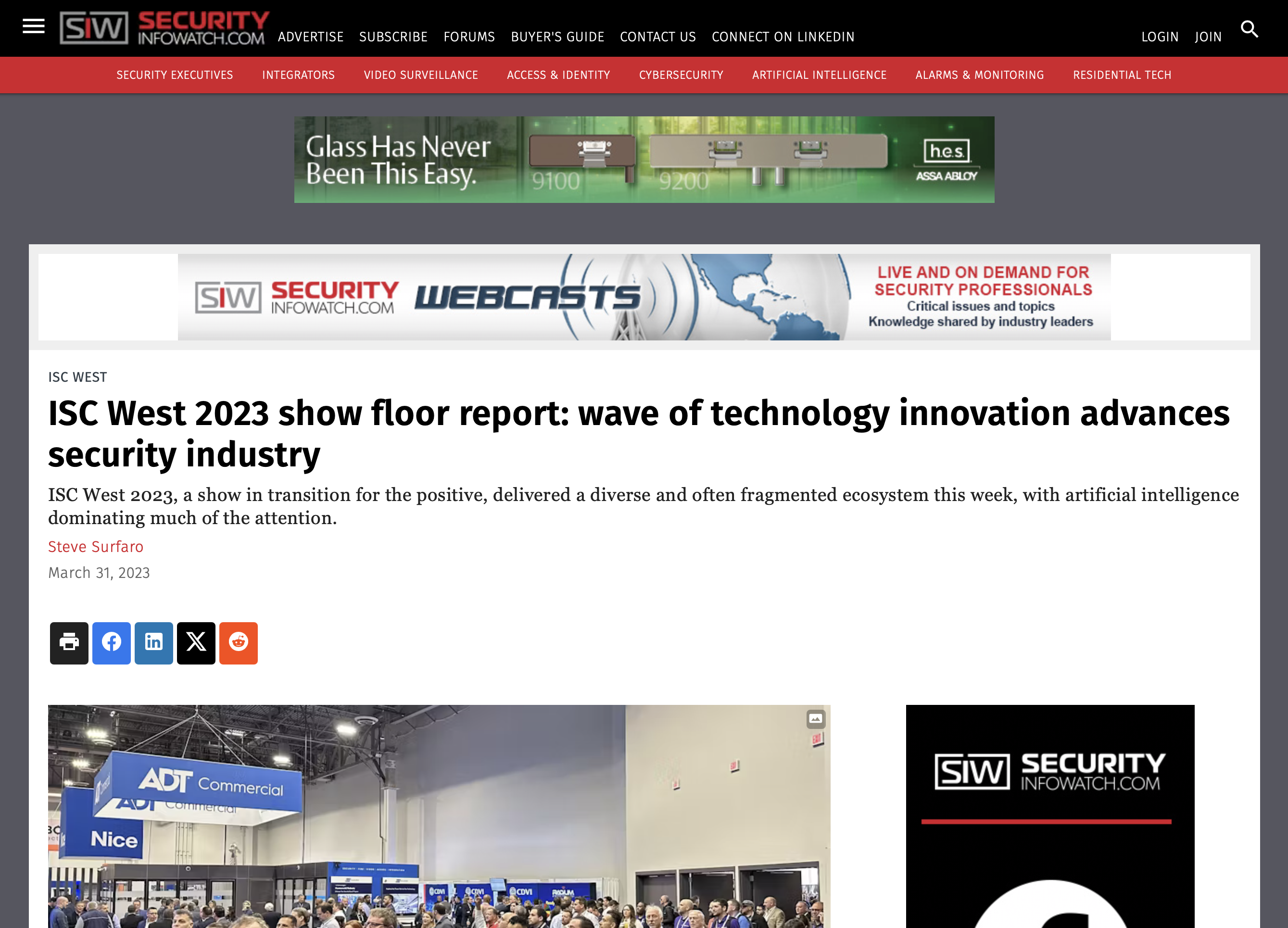 ISC West 2023 Show Floor Report: Wave of Technology Innovation Advances Security Industry 